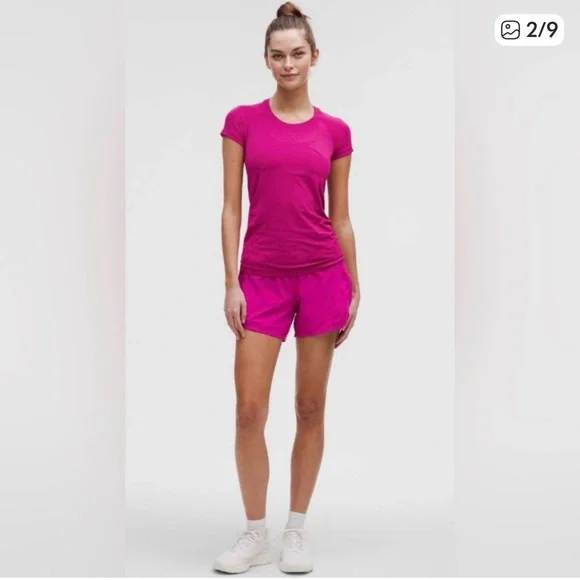 💗 lululemon swiftly tech, short sleeve tee hip length ripened raspberry size 6 - Picture 2 of 7